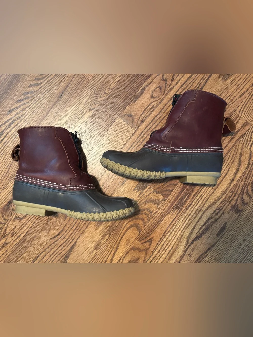 L.L. Bean Two-Tone Brown and Black Men’s Rain & Snow Boots 8